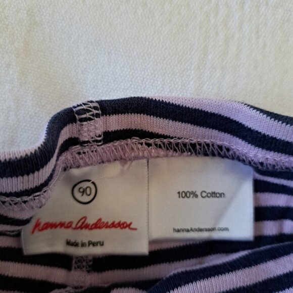 Hanna Andersson girls size 90 or 3T 2 tone purple striped leggings Play Cond. - Picture 3 of 5